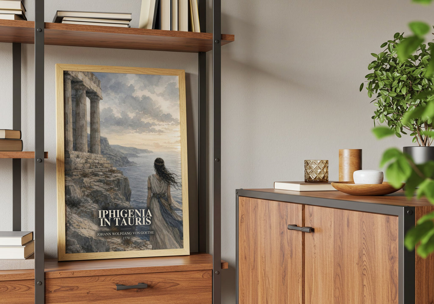 Iphigenia In Tauris book watercolour illustration paper finish options – matte satin gloss
