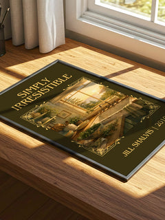 Simply Irresistible Classic Book Art Print by Jill Shalvis – print on a sunlit desk