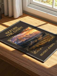 Before the Dawn Classic Book Art Print by Beverly Jenkins – print on a sunlit desk