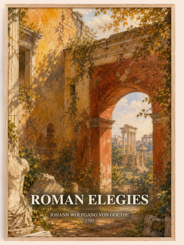 Roman Elegies Book Watercolour Illustration by J. Goethe