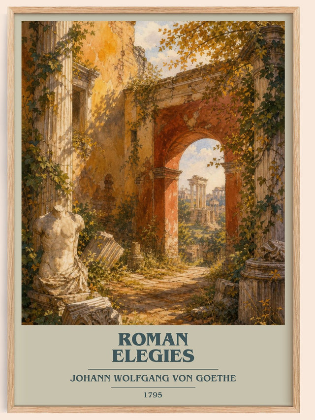 Roman Elegies Book Cover Poster by Johann Wolfgang Von Goethe