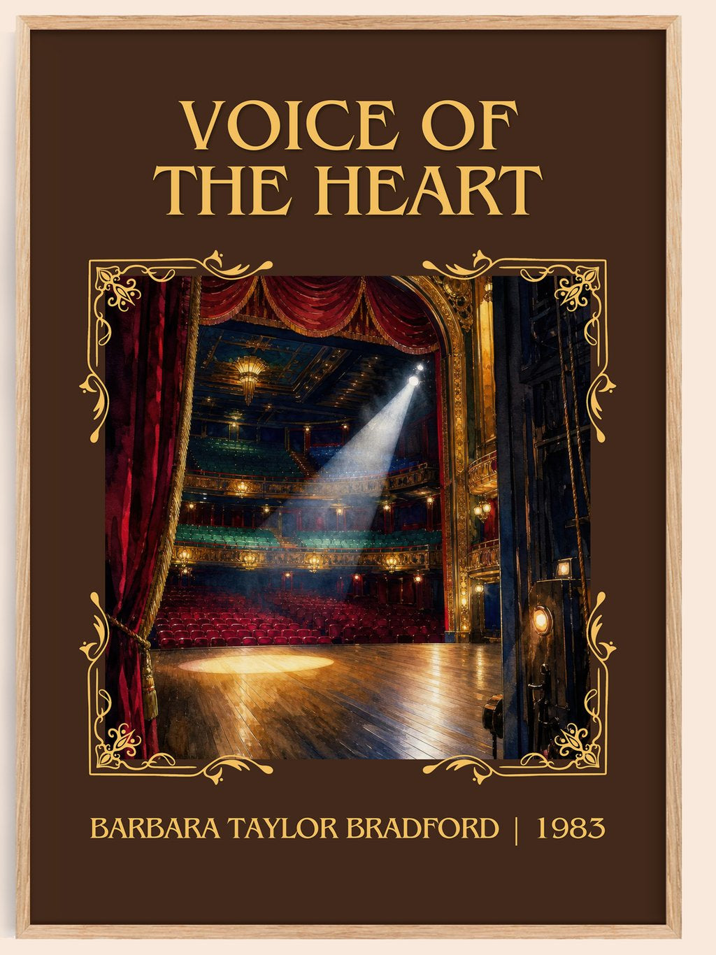 Voice of the Heart Classic Book Art Print by Barbara Taylor Bradford – book poster