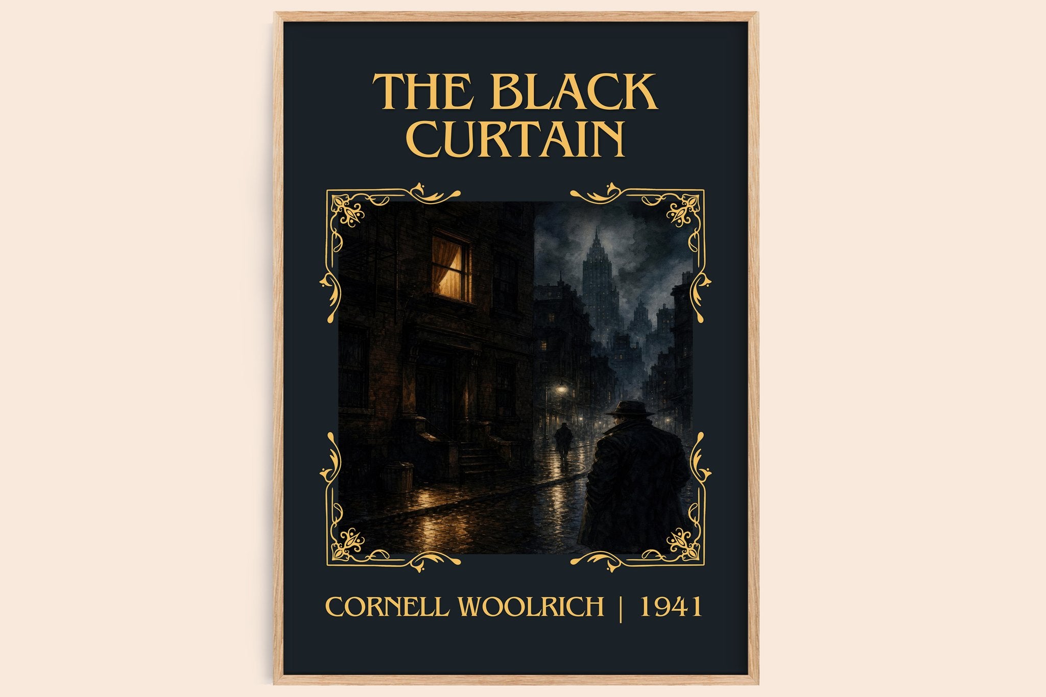 The Black Curtain Classic Book Art Print by Cornell Woolrich