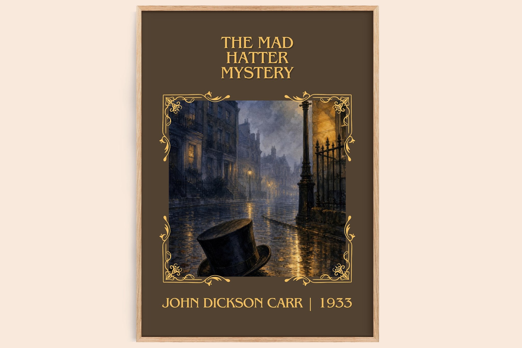 The Mad Hatter Mystery Classic Book Art Print by John Dickson Carr