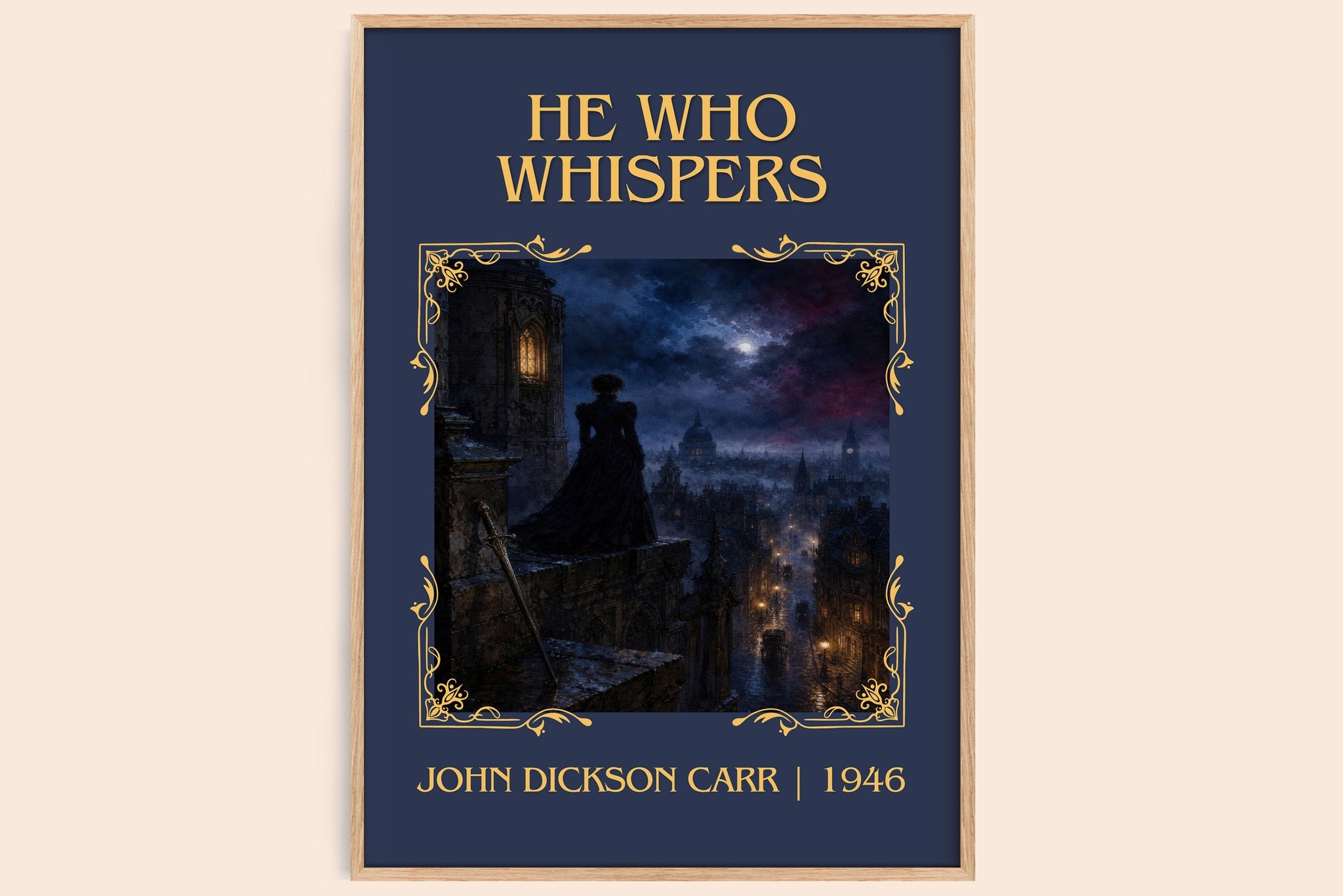 He Who Whispers Classic Book Art Print by John Dickson Carr