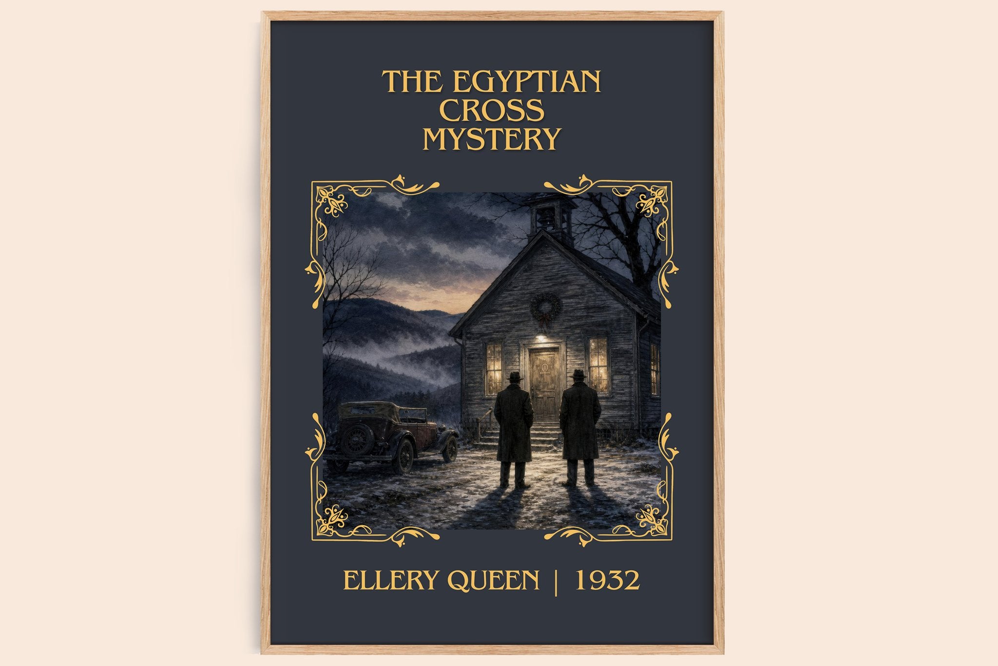 The Egyptian Cross Mystery Classic Book Art Print by Ellery Queen