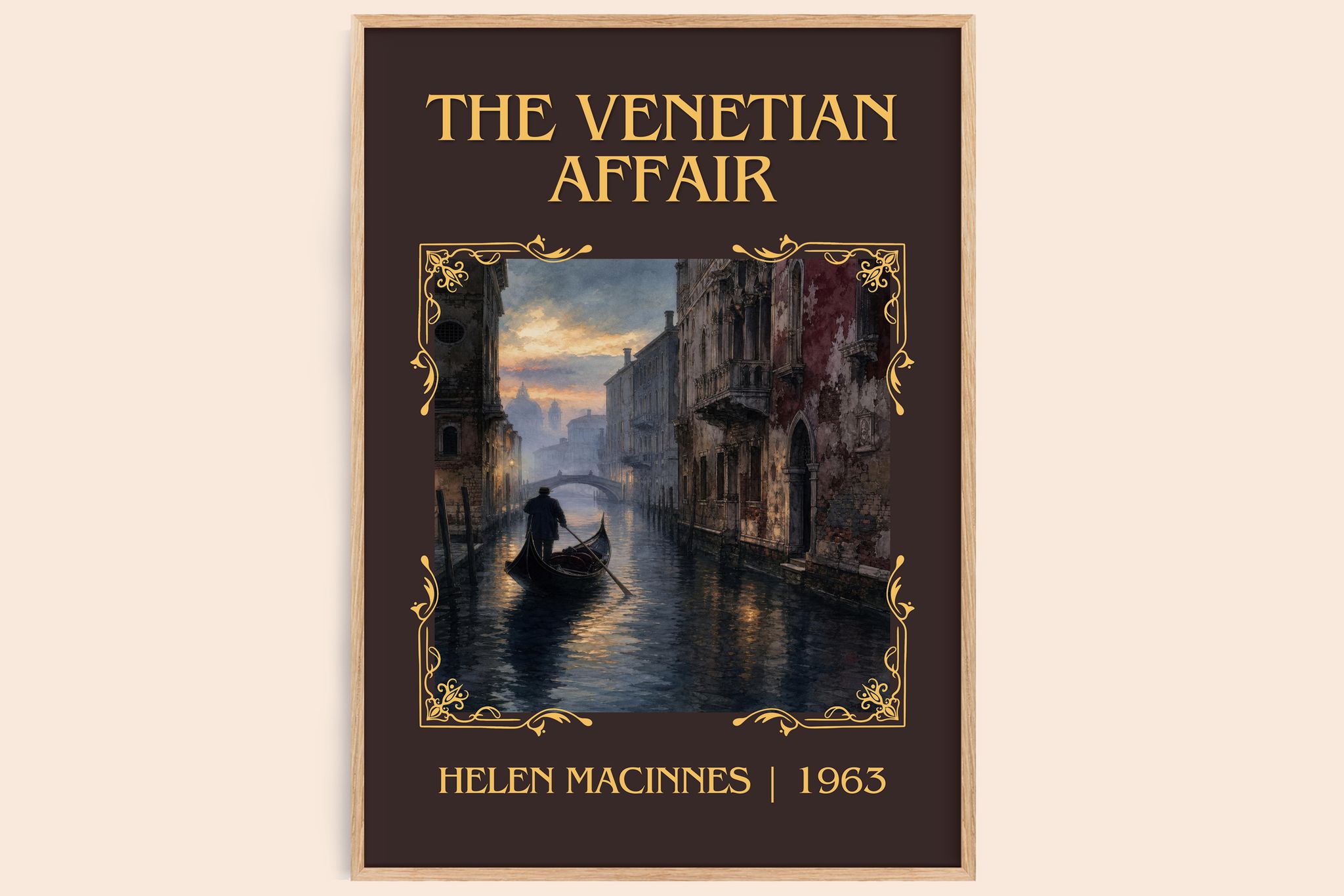 The Venetian Affair Classic Book Art Print by Helen MacInnes