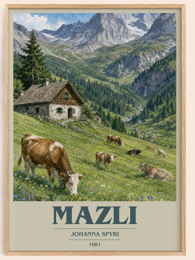 Mazli Book Cover Poster by Johanna Spyri