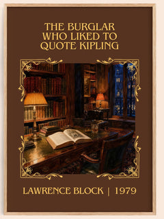 Burglar Who Liked to Quote Kipling Classic Book Art Print by L. Block – book poster