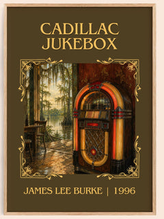 Cadillac Jukebox Classic Book Art Print by James Lee Burke – book poster