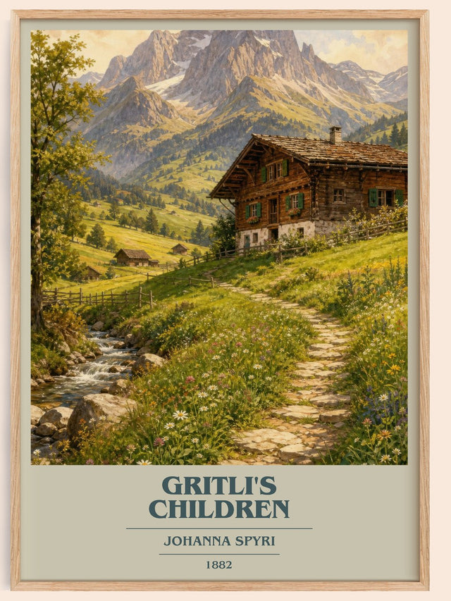 Gritli'S Children Book Cover Poster by Johanna Spyri