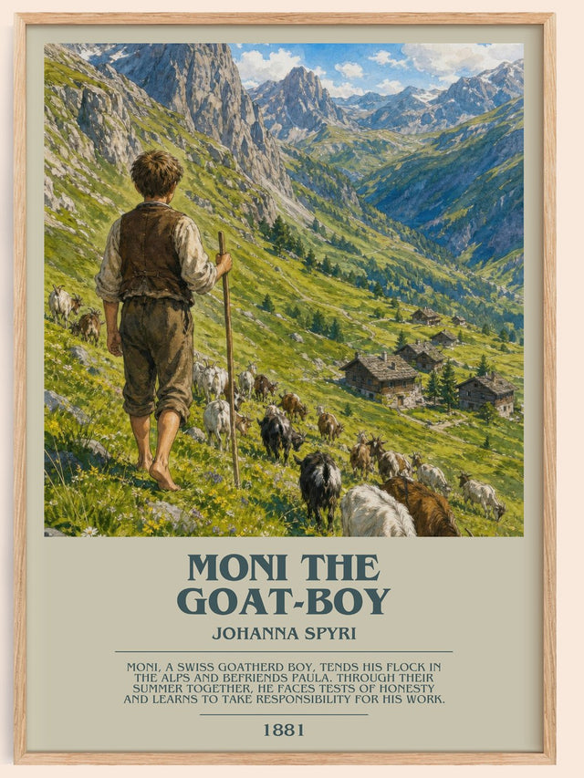 Moni The Goat-Boy Bookish Wall Art by Johanna Spyri
