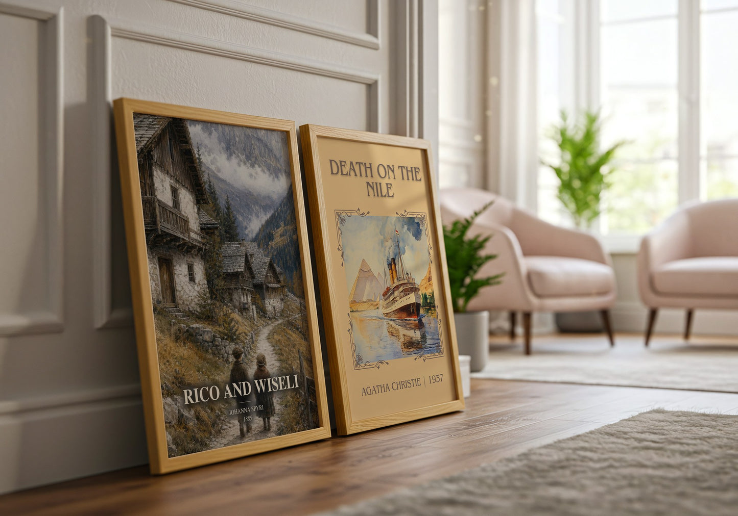 Rico And Wiseli watercolour print framed by window – literary home decor