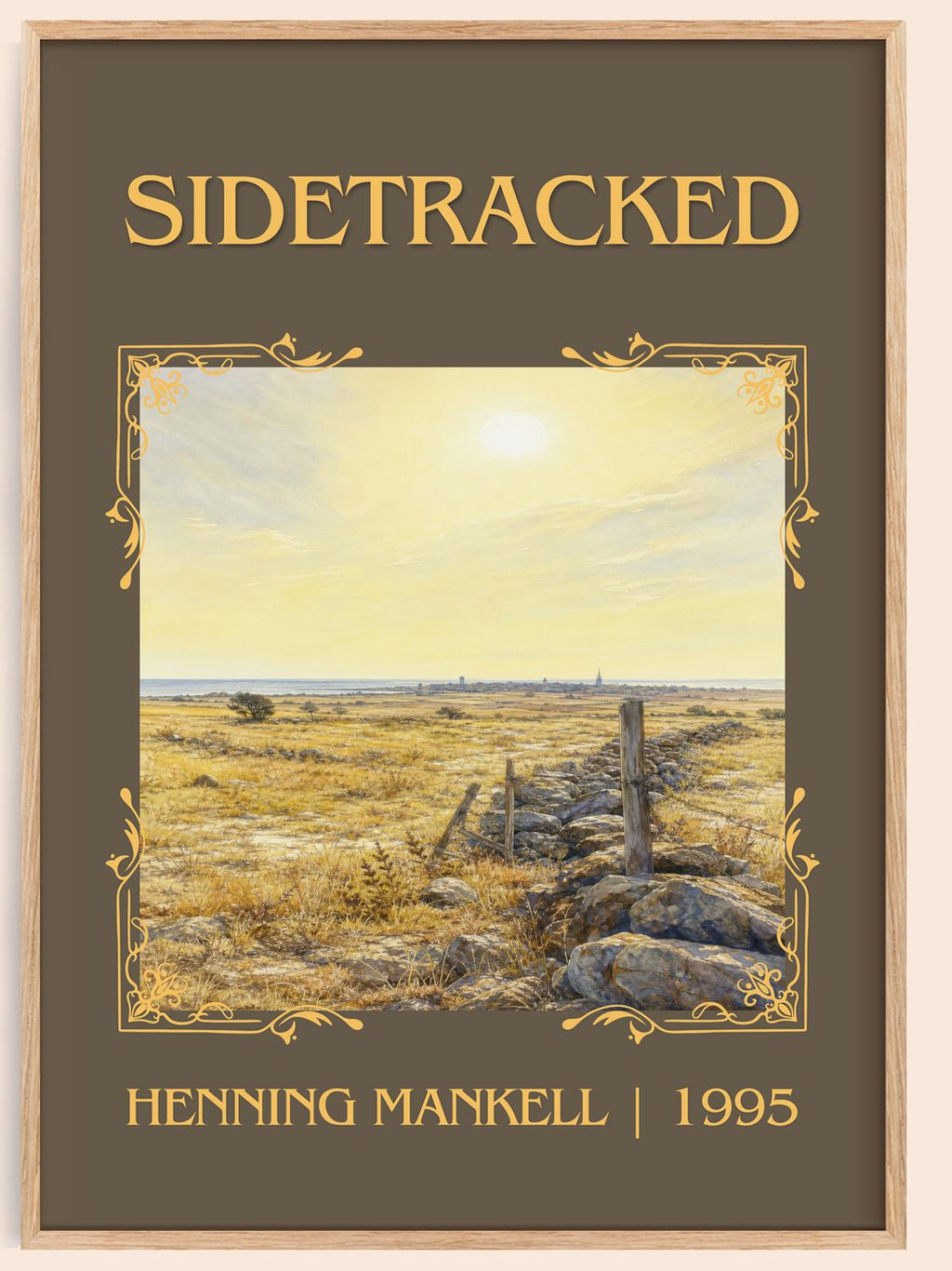 Sidetracked Classic Book Art Print by Henning Mankell – book poster
