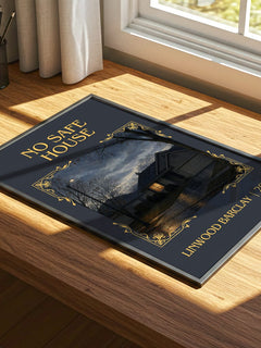No Safe House Classic Book Art Print by Linwood Barclay – print on a sunlit desk