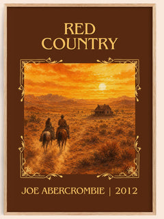 Red Country Classic Book Art Print by Joe Abercrombie – book poster