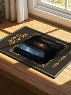 Royal Assassin Classic Book Art Print by Robin Hobb – print on a sunlit desk