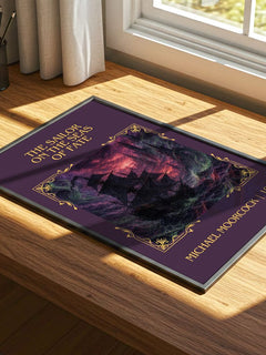 Sailor on the Seas of Fate Classic Book Art Print by Michael Moorcock – print on a sunlit desk