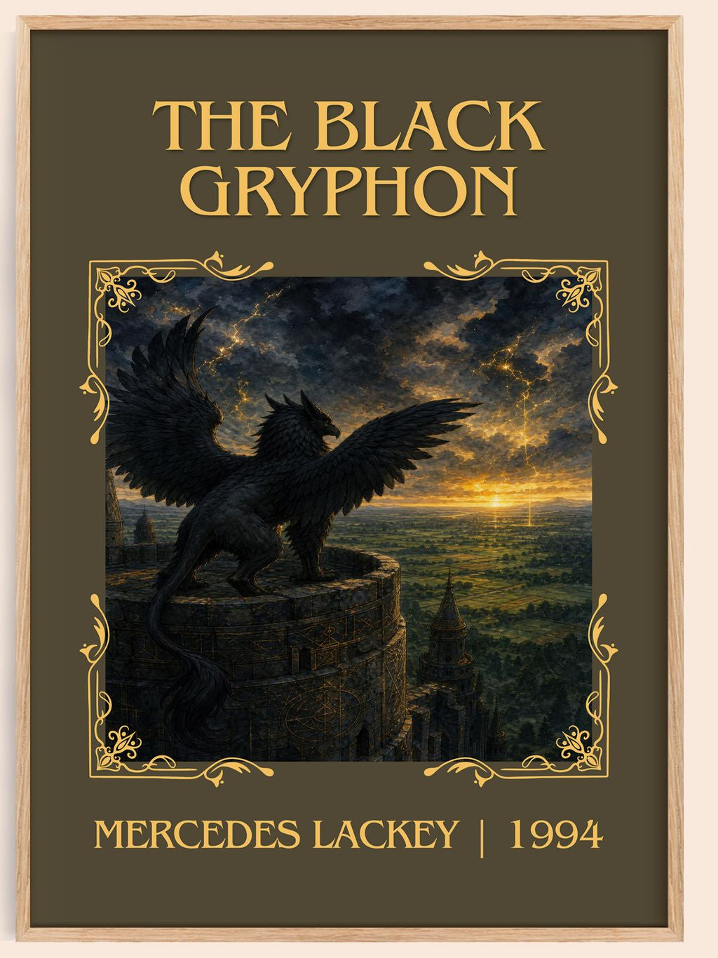 The Black Gryphon Classic Book Art Print by Mercedes Lackey – book poster