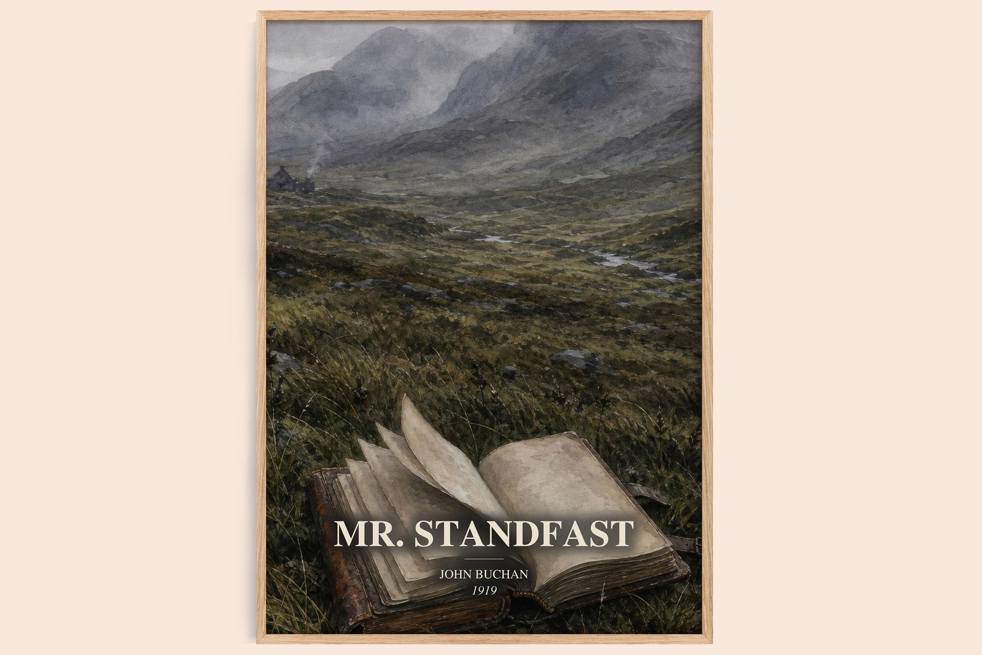 Mr. Standfast watercolour book poster by John Buchan – framed literary art print