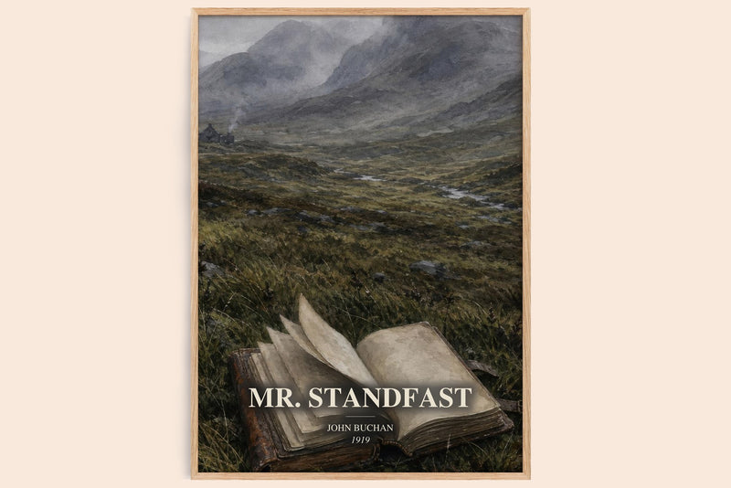 Mr. Standfast watercolour book poster by John Buchan – framed literary art print