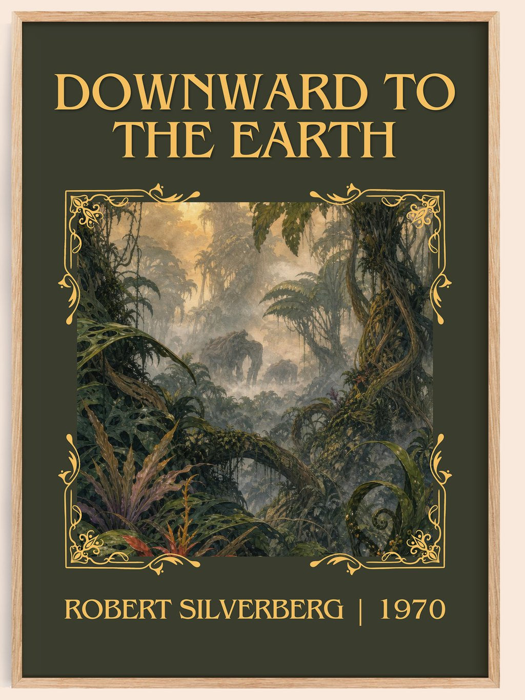 Downward to the Earth Classic Book Art Print by Robert Silverberg – book poster