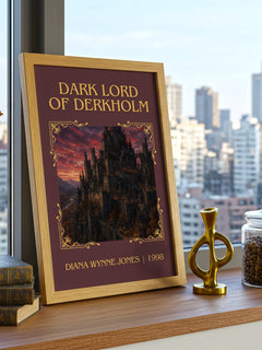 Dark Lord of Derkholm Classic Book Art Print by Diana Wynne Jones – framed print on a city-view windowsill