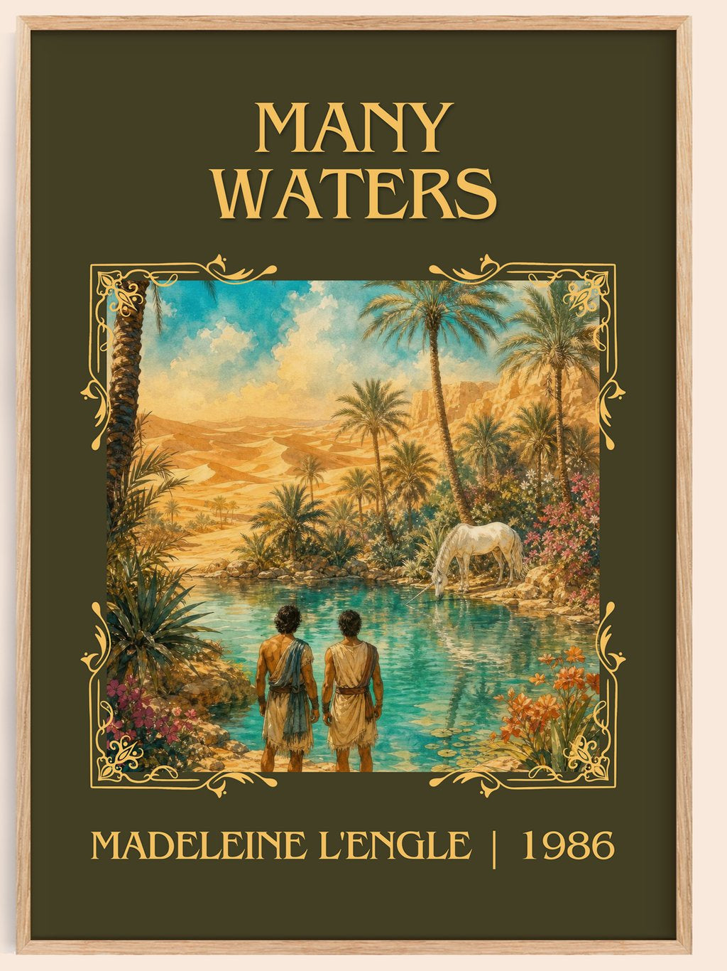 Many Waters Classic Book Art Print by Madeleine L'Engle – book poster