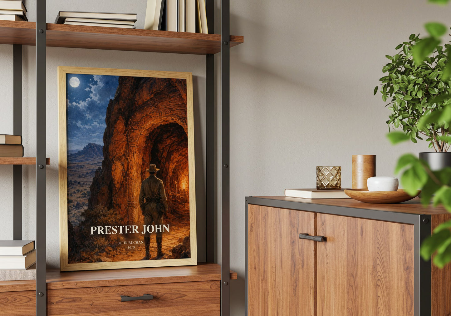 Prester John book watercolour illustration paper finish options – matte satin gloss