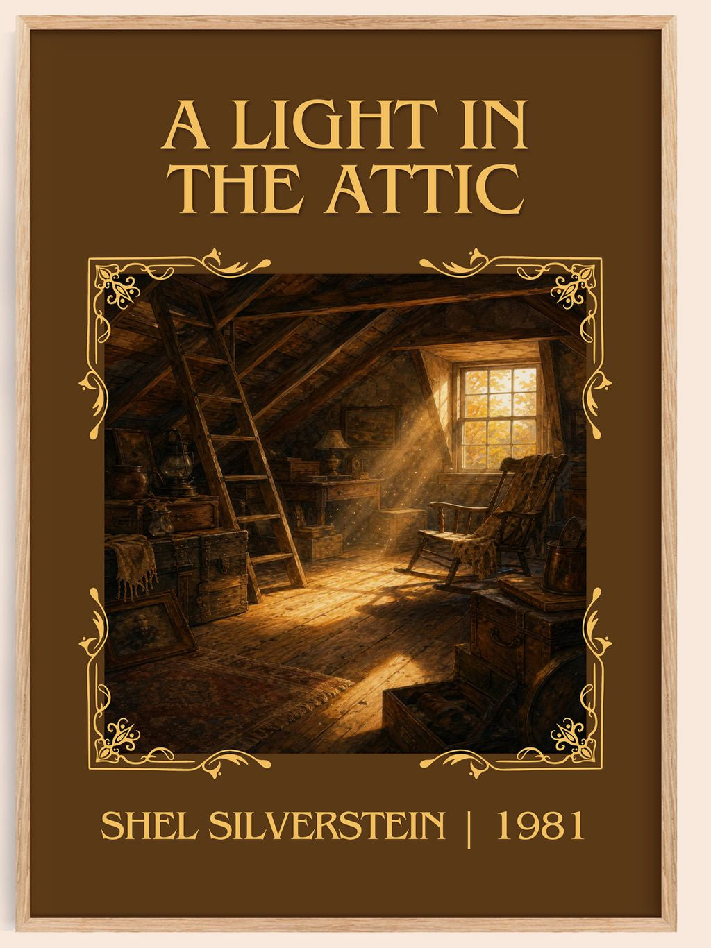 A Light in the Attic Classic Book Art Print by Shel Silverstein – book poster