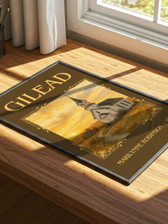 Gilead Classic Book Art Print by Marilynne Robinson – print on a sunlit desk