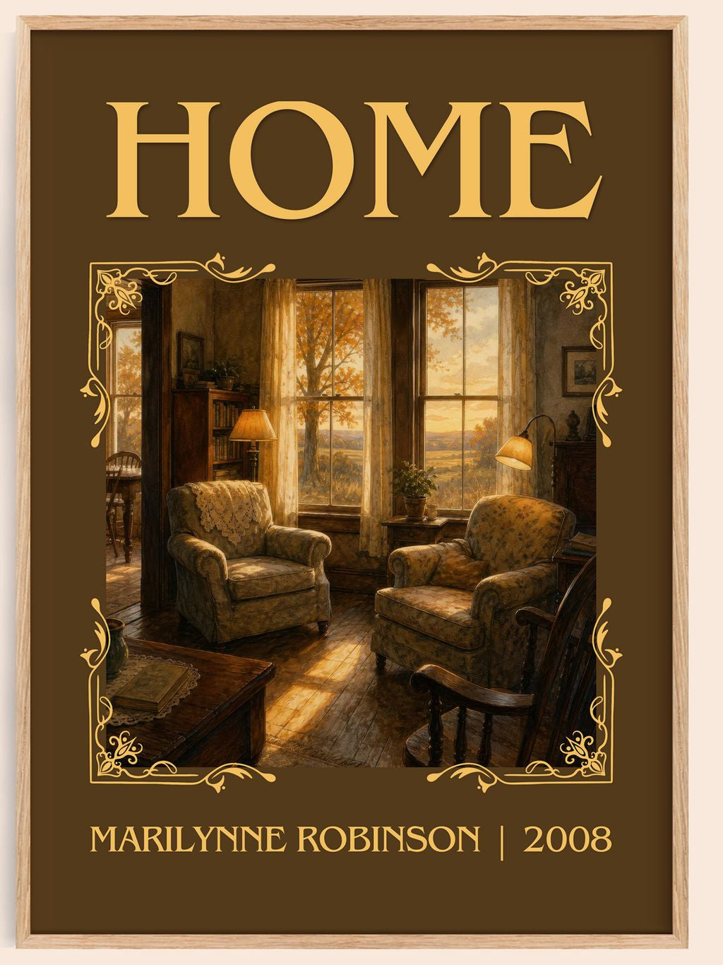 Home Classic Book Art Print by Marilynne Robinson – book poster