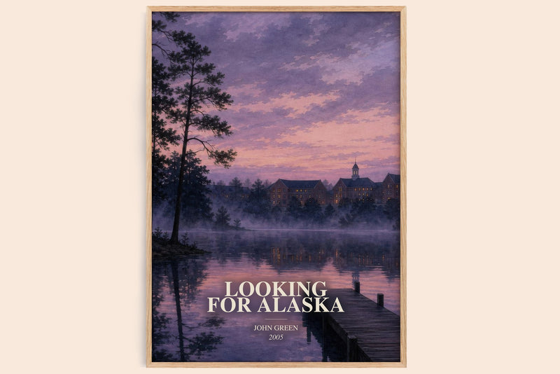 Looking For Alaska watercolour book poster by John Green – framed literary art print