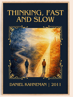 Thinking, fast and slow Classic Book Art Print by Daniel Kahneman – book poster
