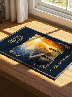Thinking, fast and slow Classic Book Art Print by Daniel Kahneman – print on a sunlit desk