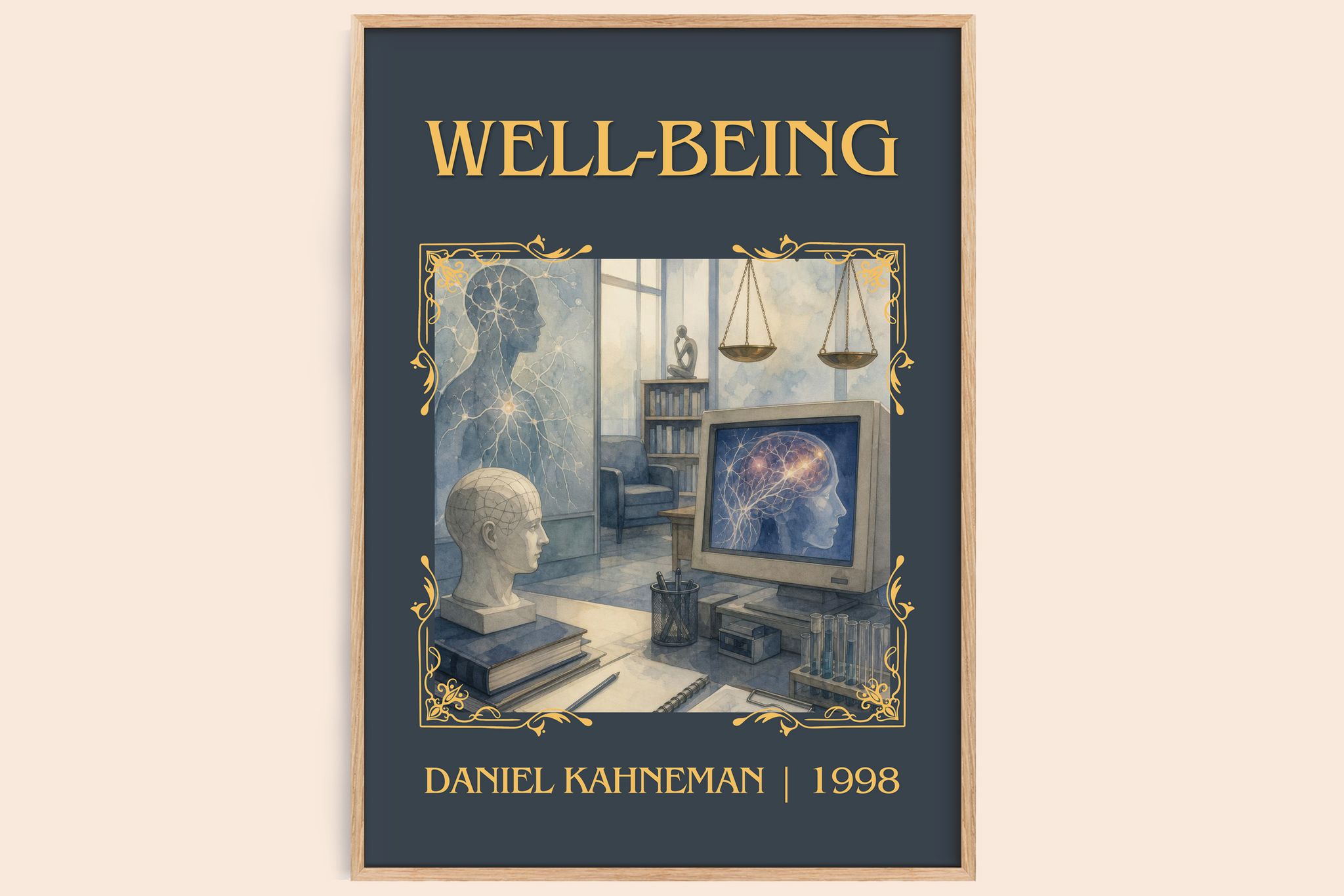 Well-being Classic Book Art Print by Daniel Kahneman