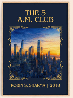 The 5 a.m. Club Classic Book Art Print by Robin S. Sharma – image 1