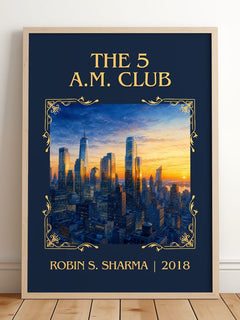 The 5 a.m. Club Classic Book Art Print by Robin S. Sharma – image 2