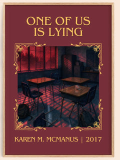 One Of Us Is Lying Classic Book Art Print by Karen M. McManus – book poster