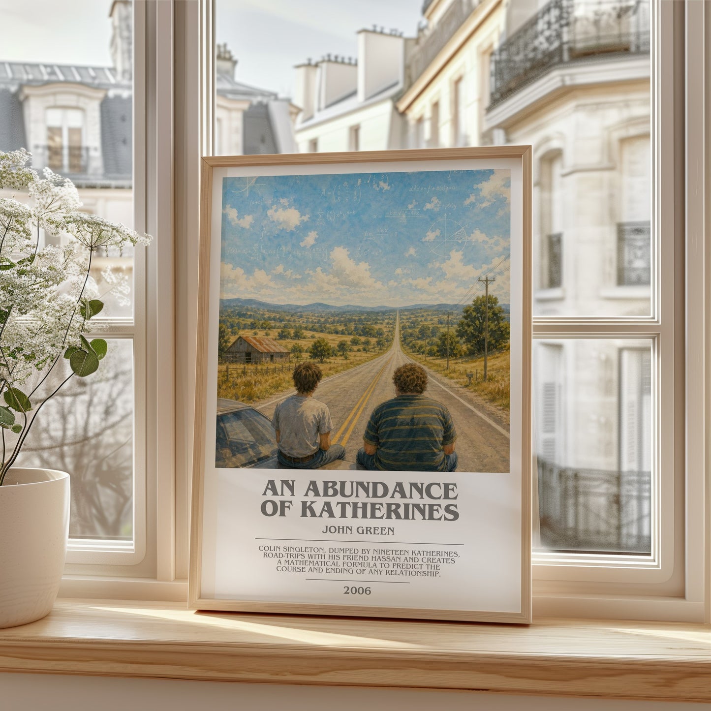 An Abundance Of Katherines bookish poster colour and style options – John Green book art