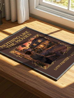 Nothing Like the Movies Classic Book Art Print by Lynn Painter – print on a sunlit desk