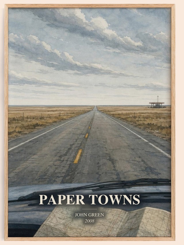 Paper Towns Book Watercolour Illustration by John Green