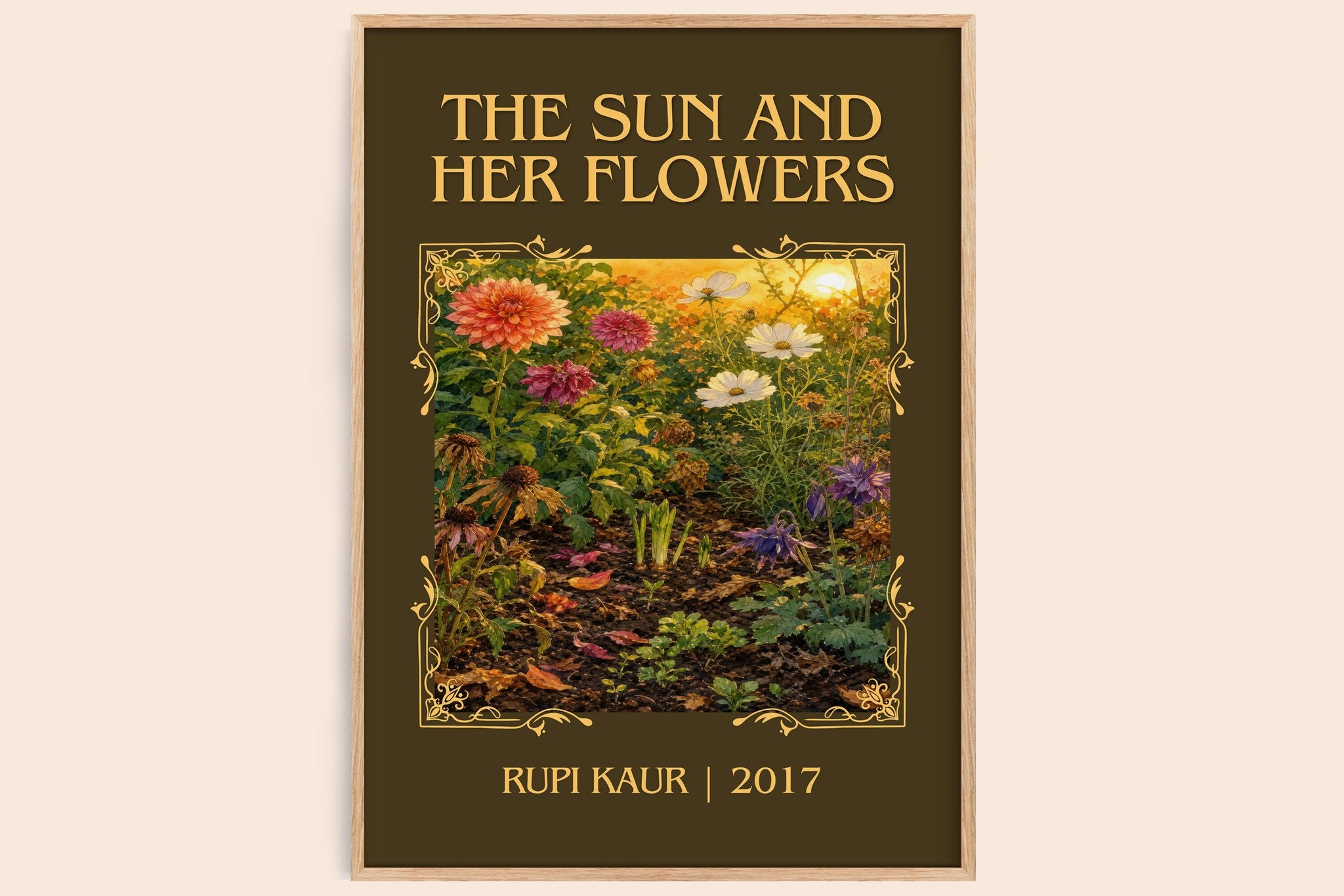 the sun and her flowers Classic Book Art Print by Rupi Kaur