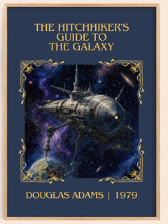 Hitchhiker's Guide to the Galaxy Classic Book Art Print by D. Adams – image 1