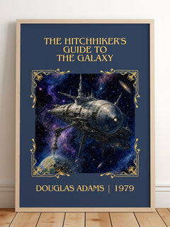 Hitchhiker's Guide to the Galaxy Classic Book Art Print by D. Adams – image 2