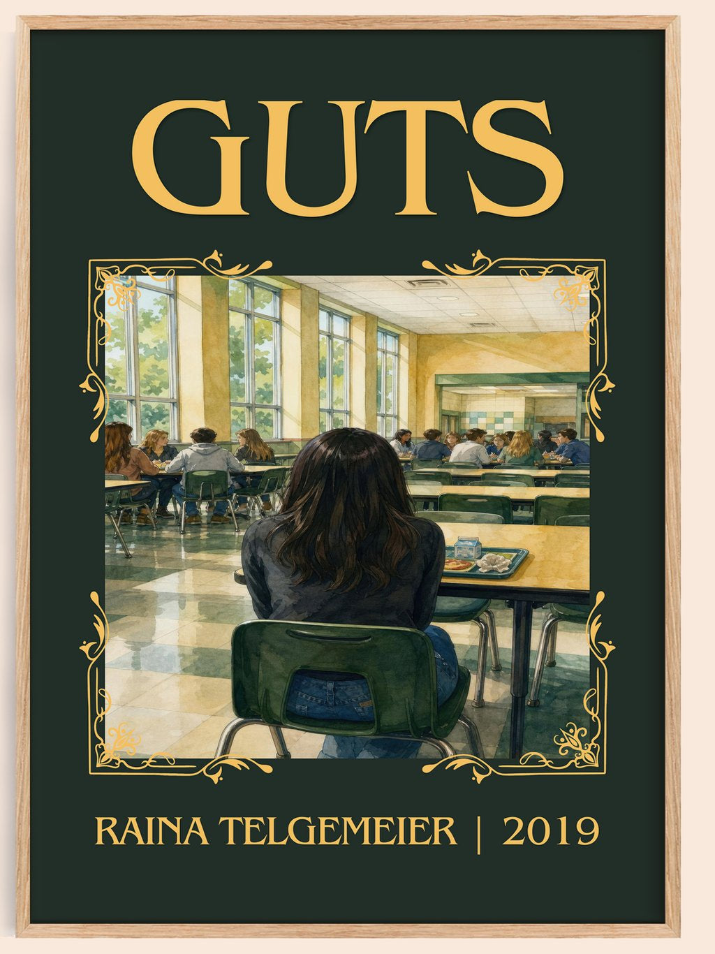 Guts Classic Book Art Print by Raina Telgemeier – book poster