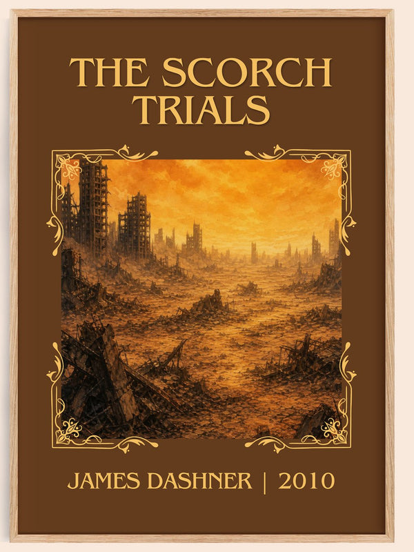 The Scorch Trials Classic Book Art Print by James Dashner – book poster