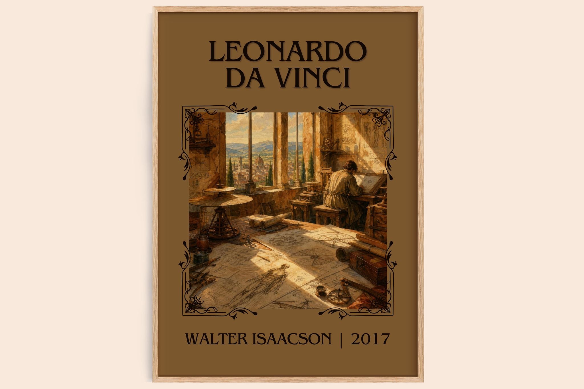 Leonardo da Vinci Classic Book Art Print by Walter Isaacson
