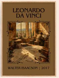 Leonardo da Vinci Classic Book Art Print by Walter Isaacson – book poster