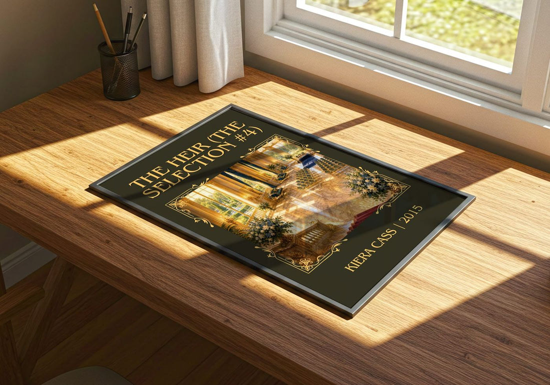 The Heir (The Selection #4) Classic Book Art Print by Kiera Cass – print on a sunlit desk